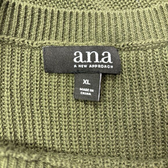 A NEW APPROACH ana Cable Knit Long Sleeve Green Tunic Sweater - Picture 6 of 7